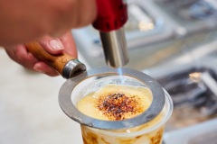 Yum Cha Milk Tea Boba Latte with Creme Brûlée Topping